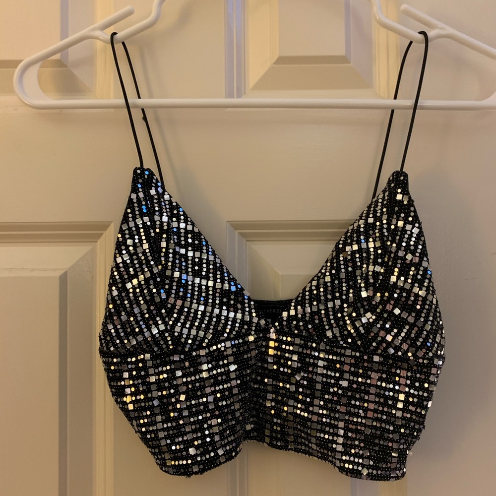 Forever 21 sparkle crop top Bra